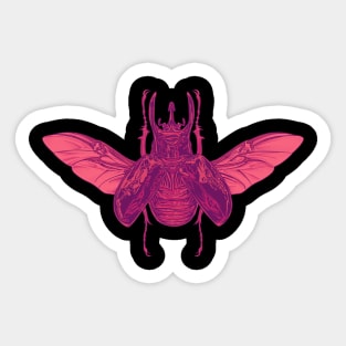 Rhino Beetle Vibrant Sticker